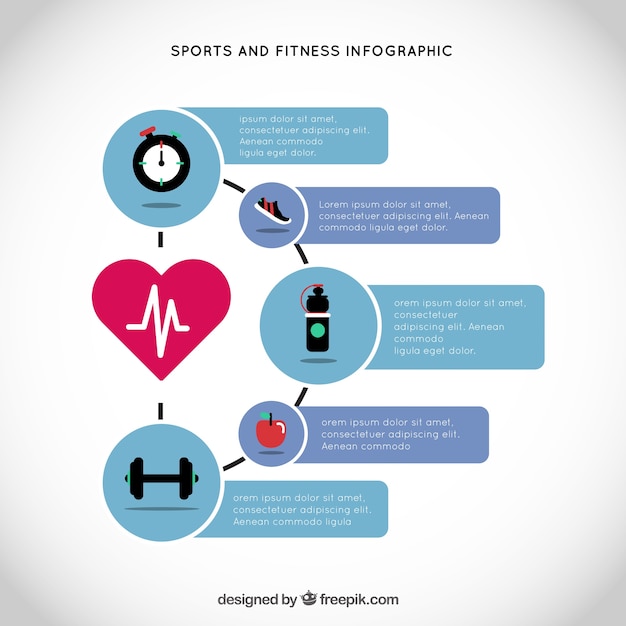 esporte e infografia de fitness com um coracao principal_23 2147534568