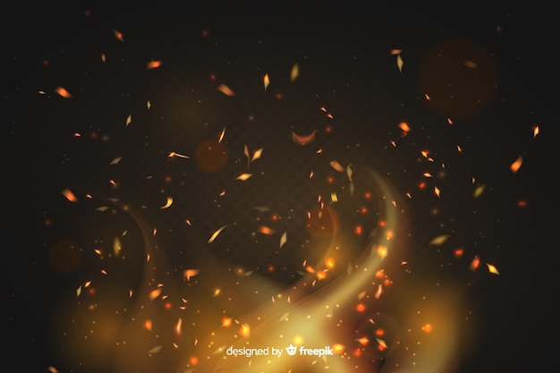 Estilo de fundo de efeito de faíscas de fogo Vetor grátis