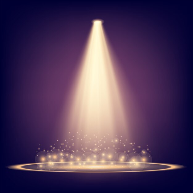 Estrelas de efeito de luz de brilho explode com brilhos. Vetor Premium