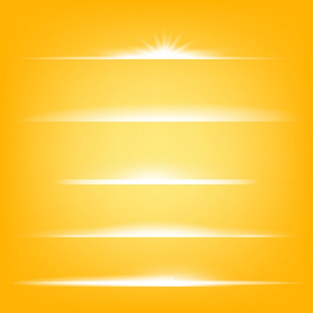 Estrelas de efeito de luz de brilho explode com brilhos. Vetor Premium