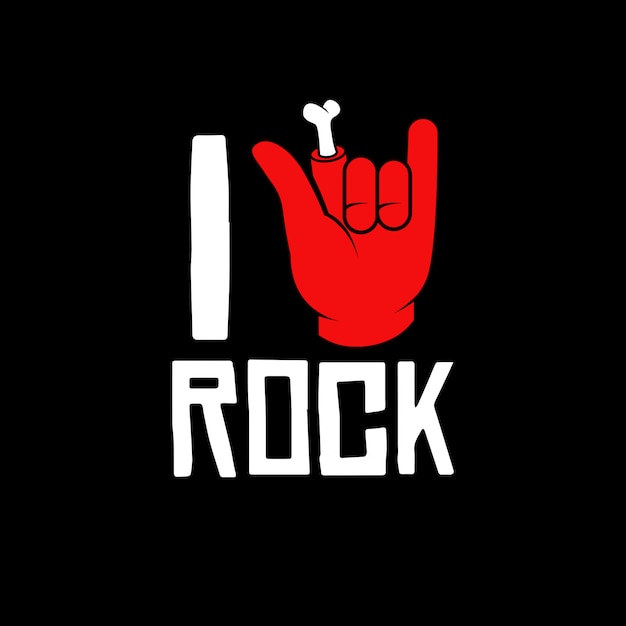 Eu Amo Rock Gesto De Rock Como Amor Ao Simbolo Da Musica Rock Vetor Premium