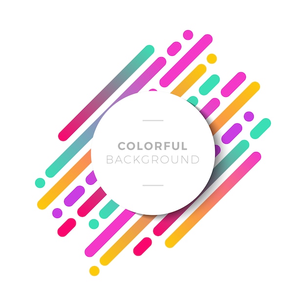 Excelente fundo com formas coloridas Vetor grátis