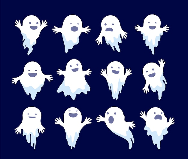 Fantasma fantasma assustador de halloween espíritos assustadores monstros mortos misteriosos