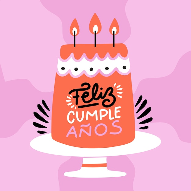 Feliz aniversário letras design plano | Vetor Grátis