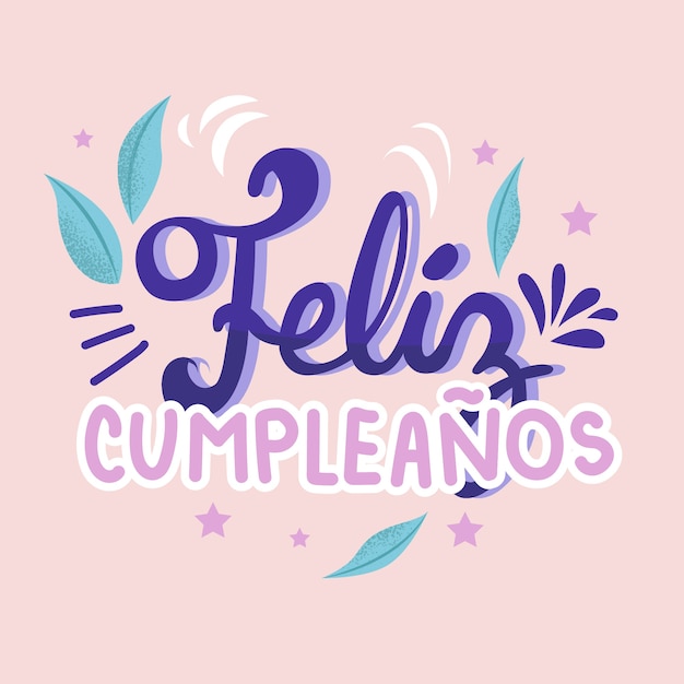 Feliz aniversário letras tema | Vetor Grátis