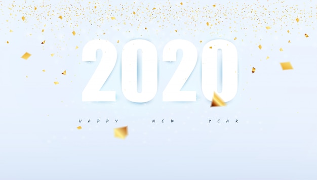 Feliz ano novo 2020 festa abstrato moderno | Vetor Premium