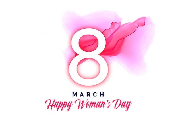 Feliz dia das mulheres em aquarela de fundo Vetor grátis