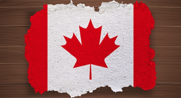 Feliz dia do canadá cartaz. bandeira do canadá cartão com letras de