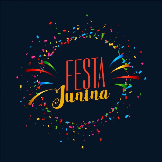 Festa junina cartão de festa de celebração Vetor grátis