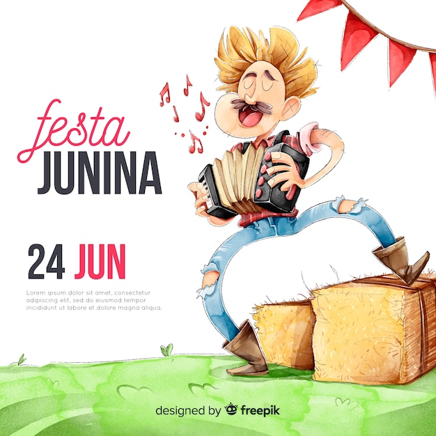 Festa junina Vetor grátis