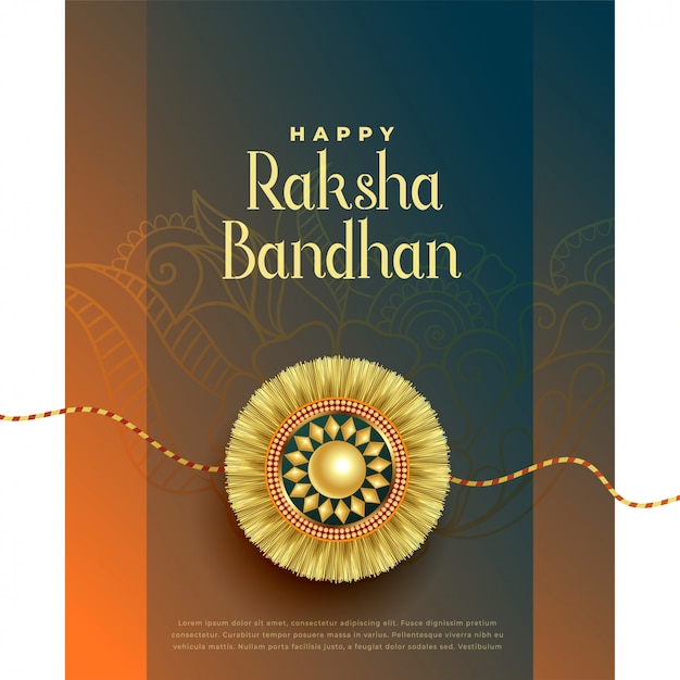 Festival hindu de raksha bandhan cartão Vetor grátis