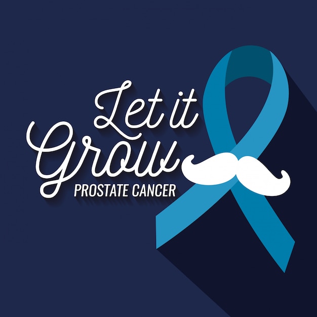Fita azul com bigode para movember Vetor grátis