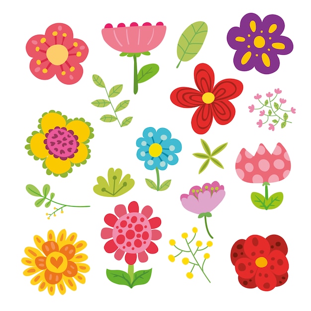 Flores Ilustração Coleção Vetor Grátis 2889