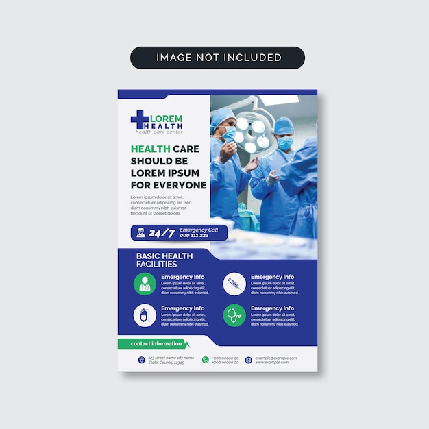 Folheto médico Vetor Premium