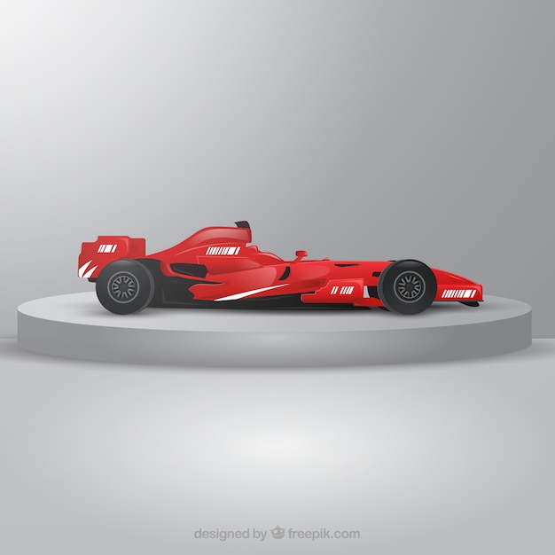 Fórmula moderna 1 carro de corrida com design realista Vetor grátis