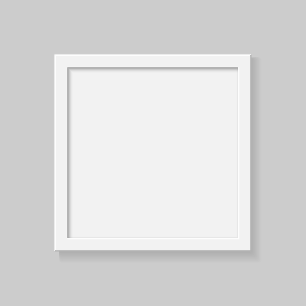 Frame de retrato vazio quadrado realista Vetor Premium