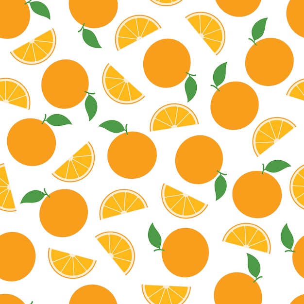 Fruta Laranja Sem Costura Padr O Vector Design De Fundo Vetor Premium