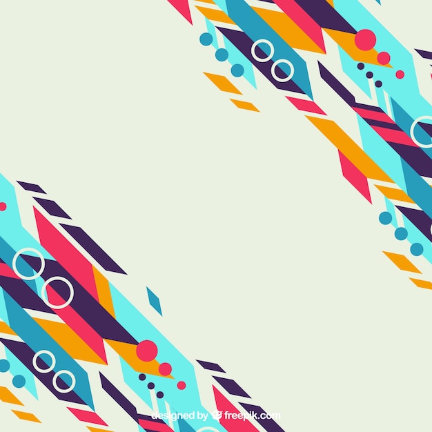 Fundo abstrato com formas geométricas coloridas Vetor grátis
