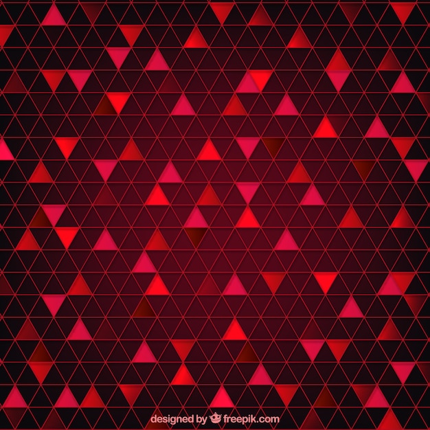 Fundo Abstrato Vermelho Com Triângulos Vetor Grátis