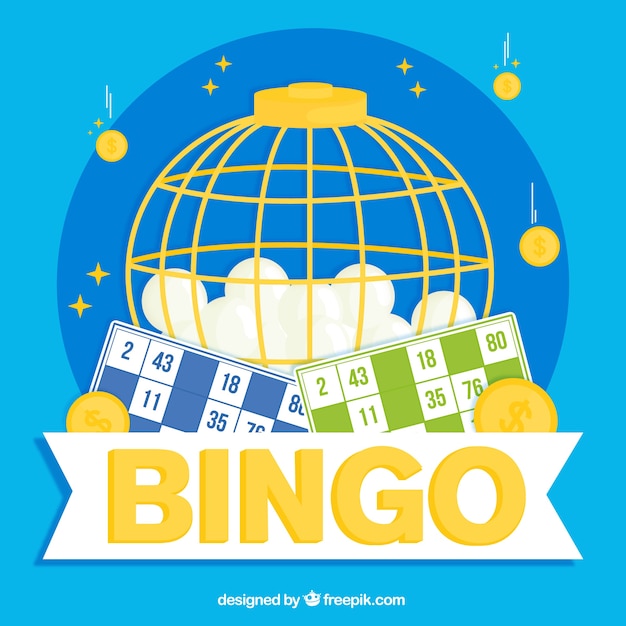 Fundo, bingo, esferas Vetor grátis