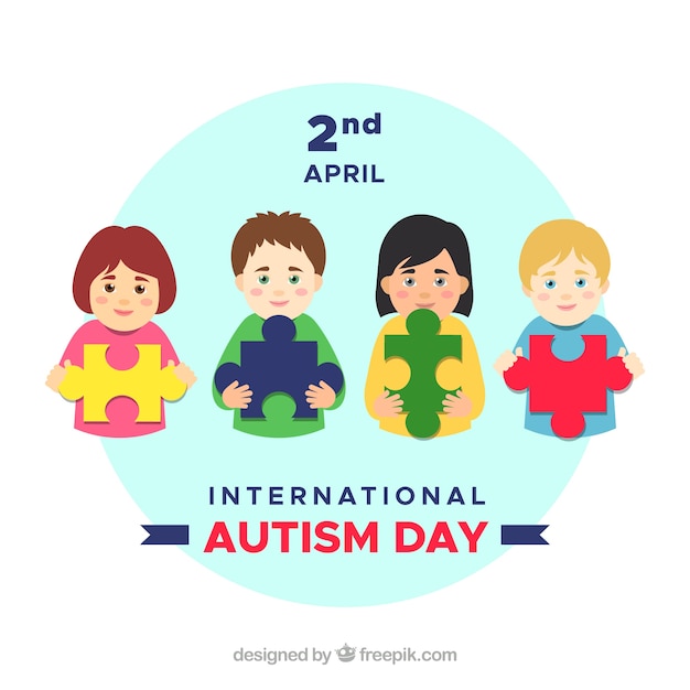 Fundo colorido do dia mundial do autismo | Baixar vetores grátis