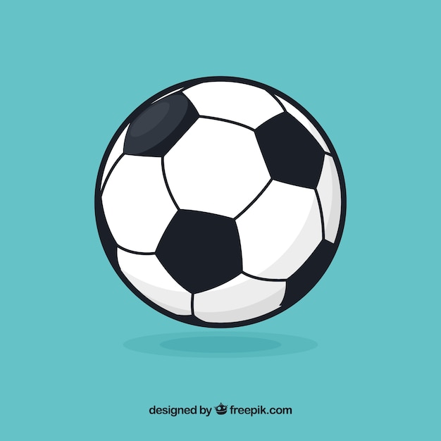 Fundo de bola de futebol em estilo simples Vetor grátis