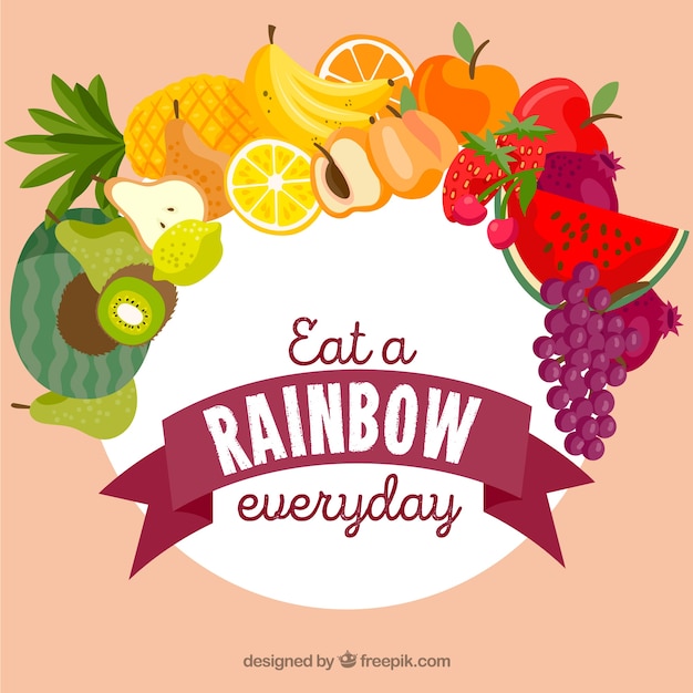 Fundo de comida saudável com estilo mão desenhada Vetor grátis