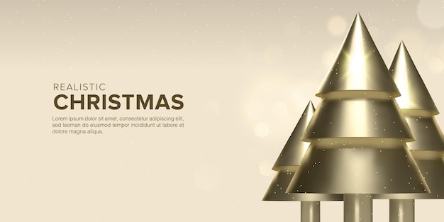 Fundo De Desenho De Arvore De Natal 3d Realista Na Cor Dourada Premium Vector Vetor Premium Desenhe a folhagem da arvore. freepik
