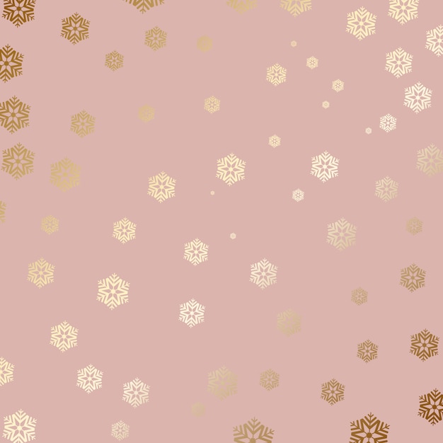 Fundo de floco de neve de ouro Vetor grátis