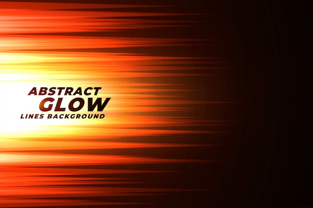 Fundo de linhas abstratas laranja brilhante Vetor grátis