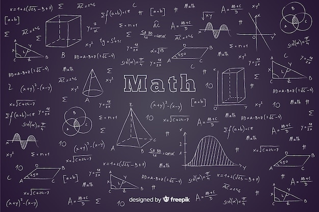 Fundo De Quadro De Matem Tica Realista Vetor Gr Tis