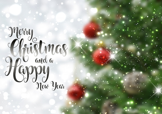 Fundo de texto de Natal com imagem de árvore desenfreada Vetor grátis Fundo de texto de Natal com imagem de árvore desenfreada Vetor grátis