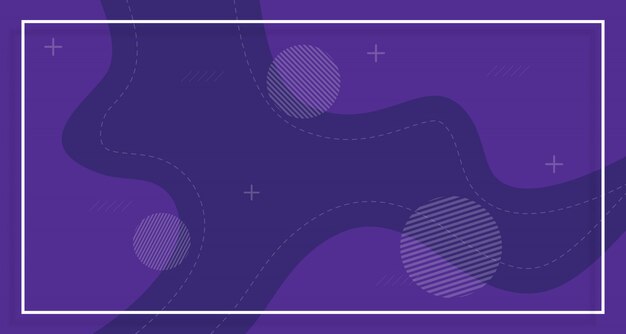 Fundo de vendas banner roxo, com formas abstratas Vetor Premium