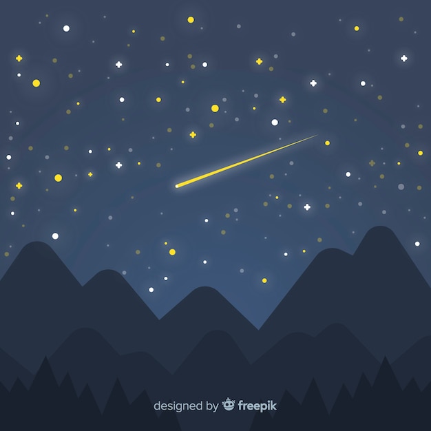 Fundo do céu nocturno estrelado Vetor grátis