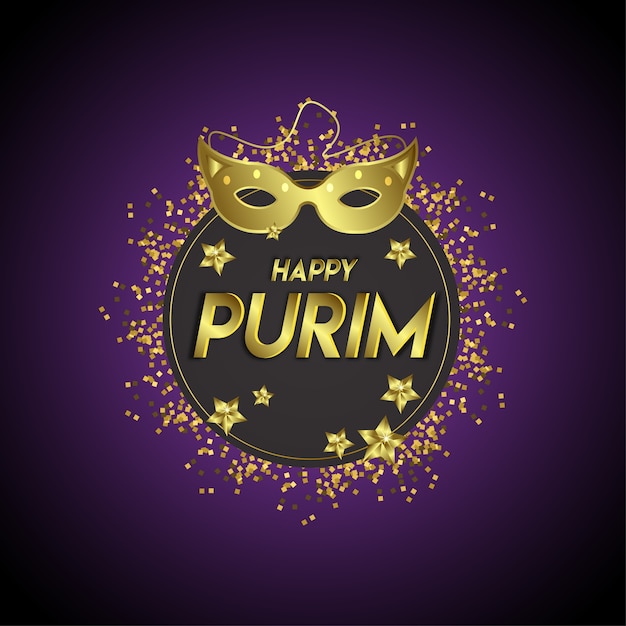 Fundo feliz de purim. | Vetor Premium