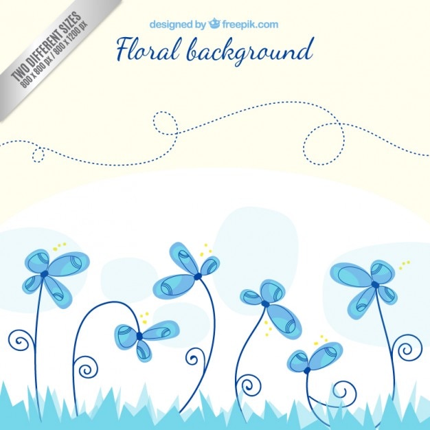 Featured image of post Vetor Fundo Floral Azul Ilustra o em vetor fundo floral azul bonito com videiras florais e p talas de flores na metade superior sobre o fundo cinza