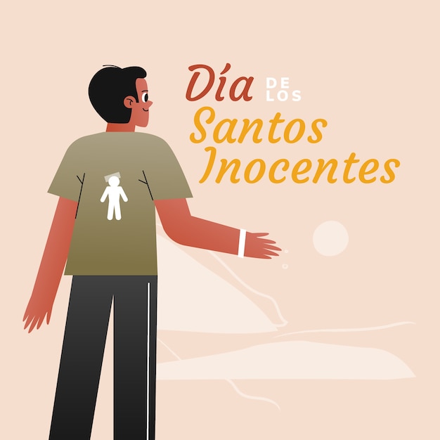 Fundo gradiente dia de los santos inocentes Vetor Grátis