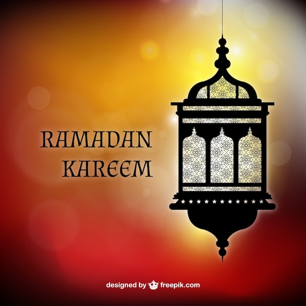 Fundo Kareem de Ramadan com uma lanterna árabe  Baixar 