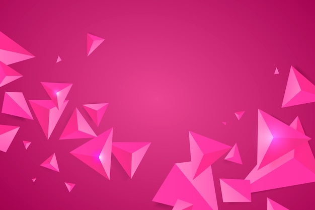 Fundo triângulo rosa com cores vivas Vetor grátis