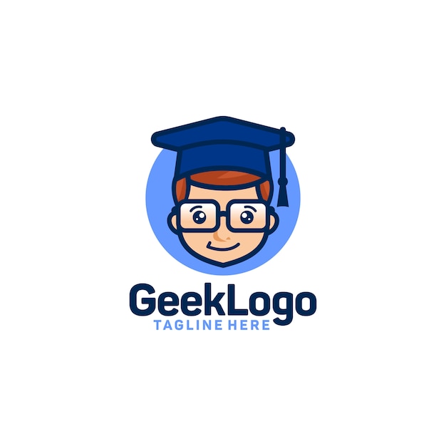 Download Geek logo design template vector | Vetor Premium