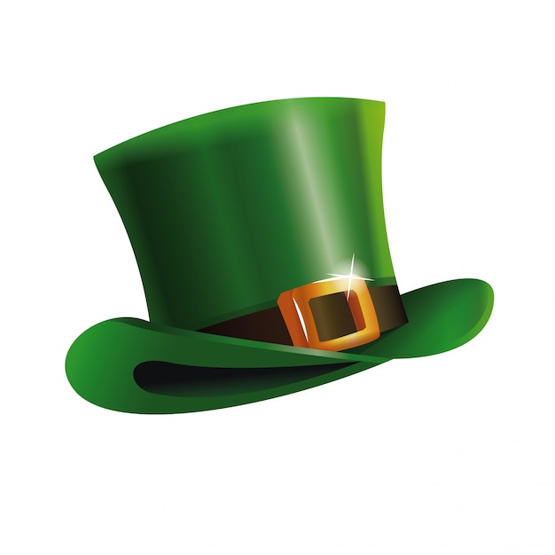 Green st patrick day hat icon | Vetor Premium