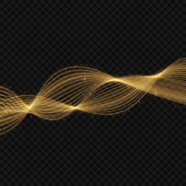 Ilustração colorida do vetor com elementos decorativos dourados sobre o fundo preto. modelos abstratos para design de férias Vetor Premium