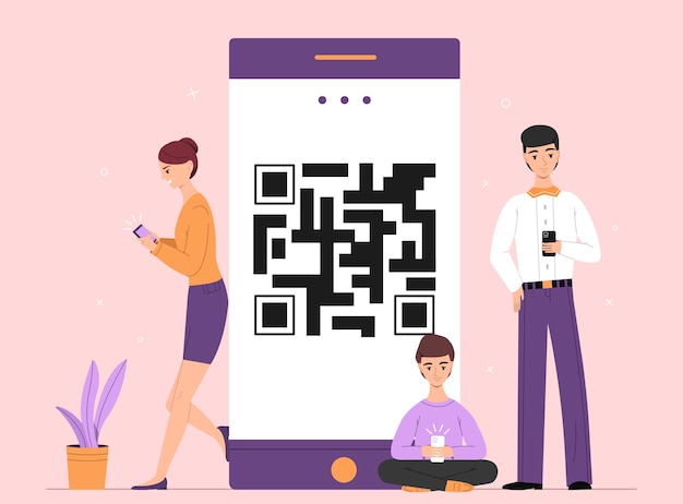 Ilustração de bate-papo de smartphone on-line de pessoas Vetor grátis
