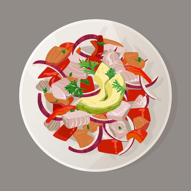 Ilustração de ceviche desenhada à mão Vetor Grátis