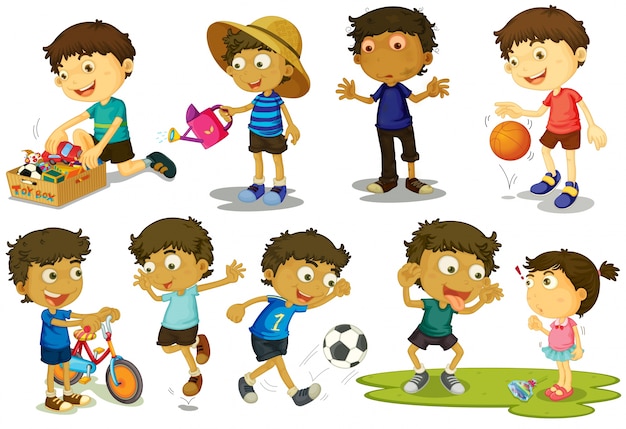 Ilustração De Criança Jogando Vários Esportes Vetor Premium 6936