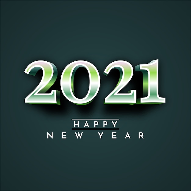 Ilustração De Design De Feliz Ano Novo De 2021 Vetor Premium