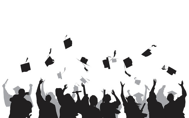 Ilustração de graduados universitários Vetor grátis