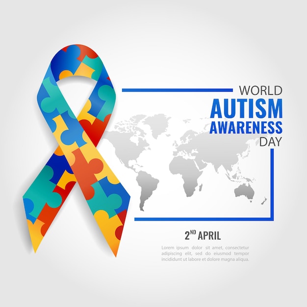 Ilustração Do Dia Mundial Da Conscientização Do Autismo Vetor Premium 