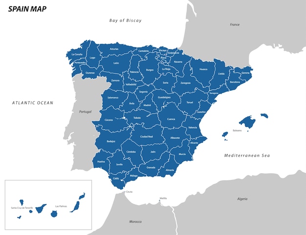 Ilustração Do Mapa De Espanha Vetor Premium 8552