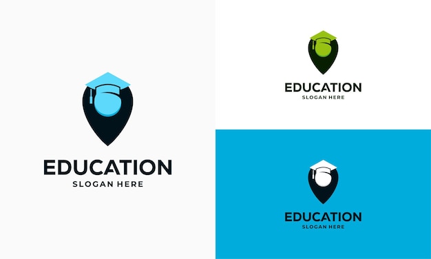 Ilustração em vetor conceito design de logotipo do education point